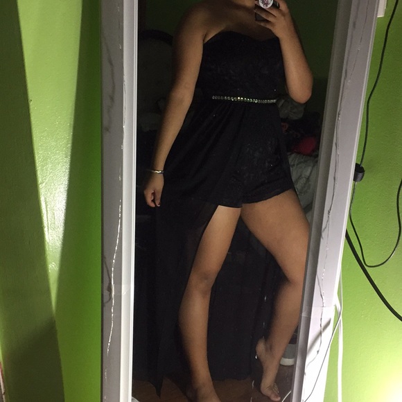 Black romper dress - Picture 1 of 4